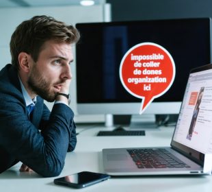 impossible de coller les données de votre organisation ici